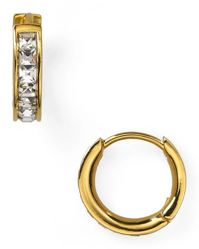 Nadri Tiny Channel Set Hoop Earrings 1