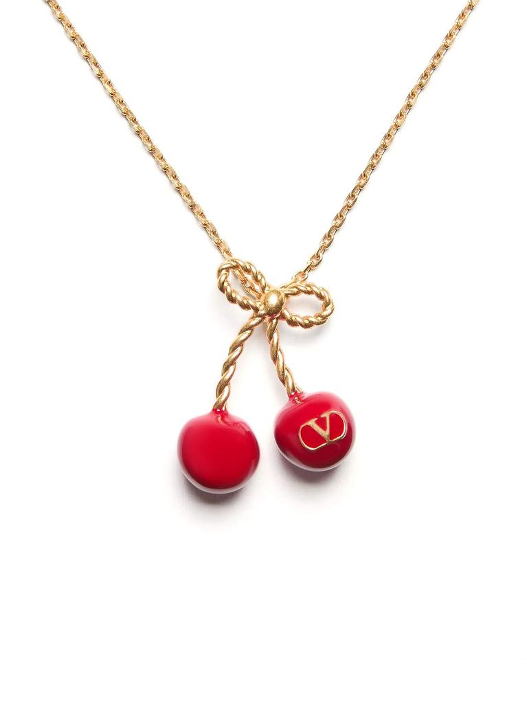 Valentino Valentino Logo Plaque Cable-Link Chained Necklace