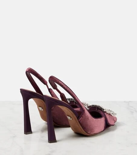 Dolce & Gabbana Embellished velvet slingback pumps 2