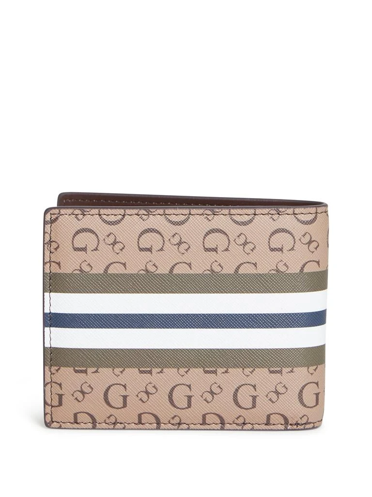 Guess Factory Slim Logo Striped Bifold Wallet 3