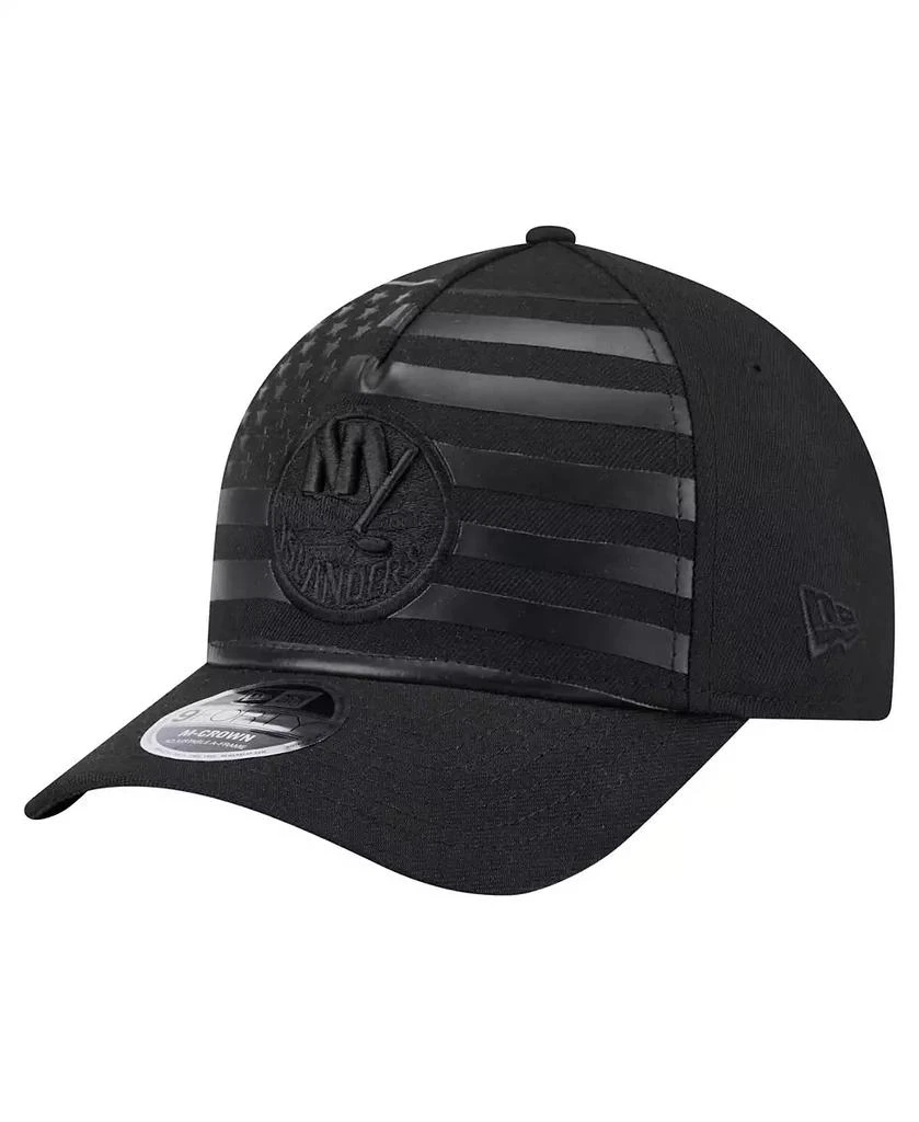 New Era Men's Black New York Islanders Game Day Stealth Flag 9FORTY A-Frame Adjustable Hat 1