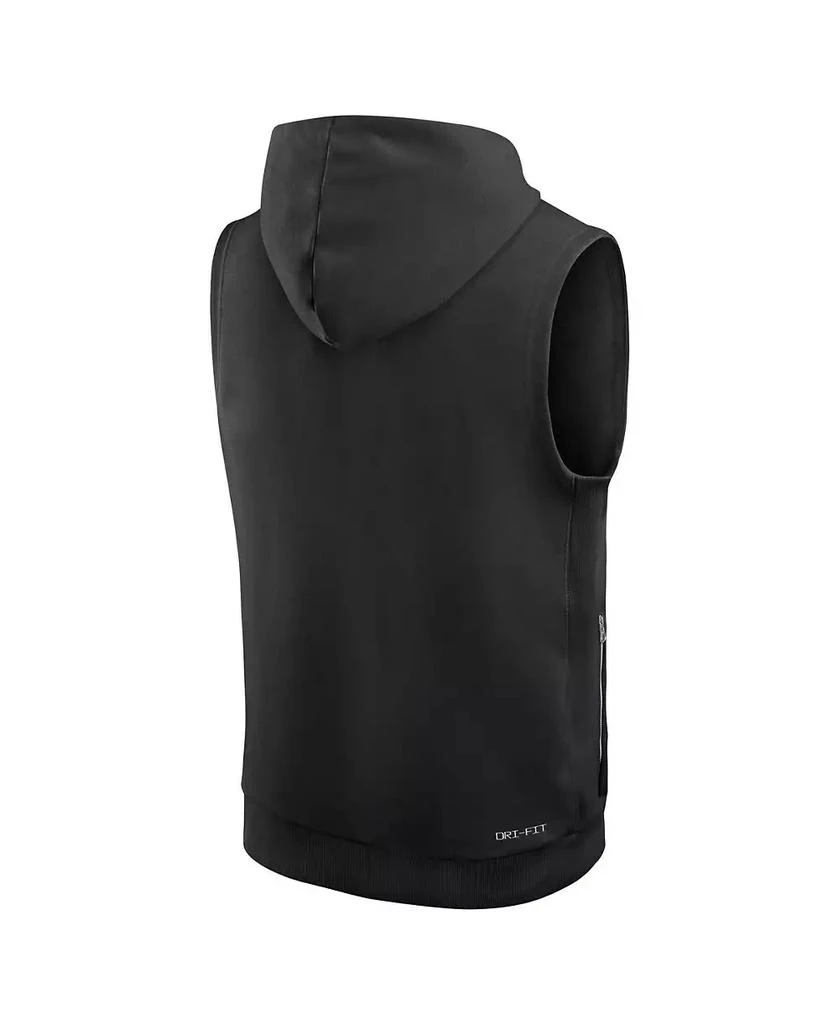 NIKE Men's Black Las Vegas Raiders Sideline Performance Sleeveless Pullover Hoodie 3