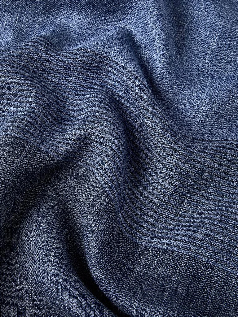 Brunello Cucinelli Silk and Linen Chevron Scarf with Stripes 3