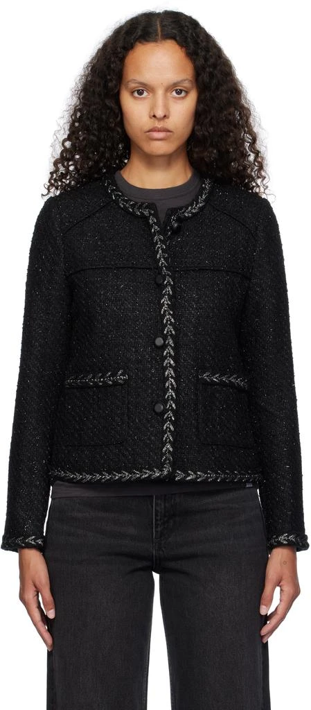 Rag & Bone Black Mirabelle Tweed Jacket 1