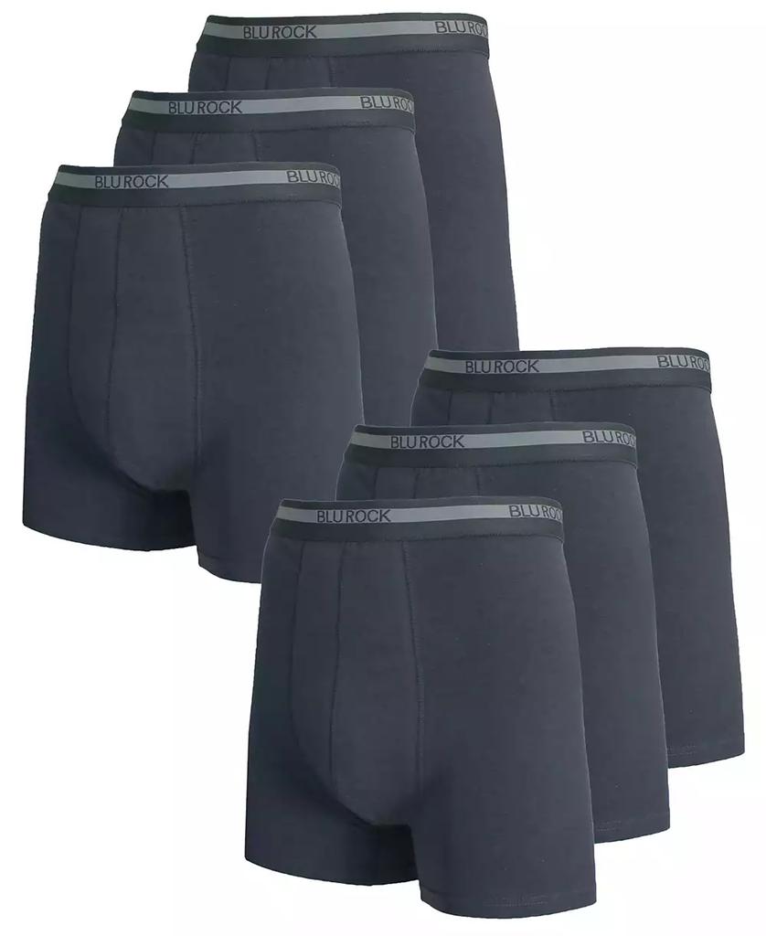Blu Rock Men's Stretch Cotton Boxer Briefs Underwear, Pack of 6