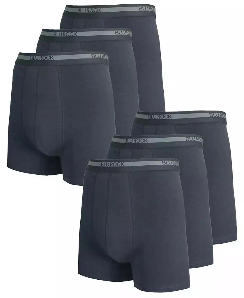 Blu Rock Men's Stretch Cotton Boxer Briefs Underwear, Pack of 6 1