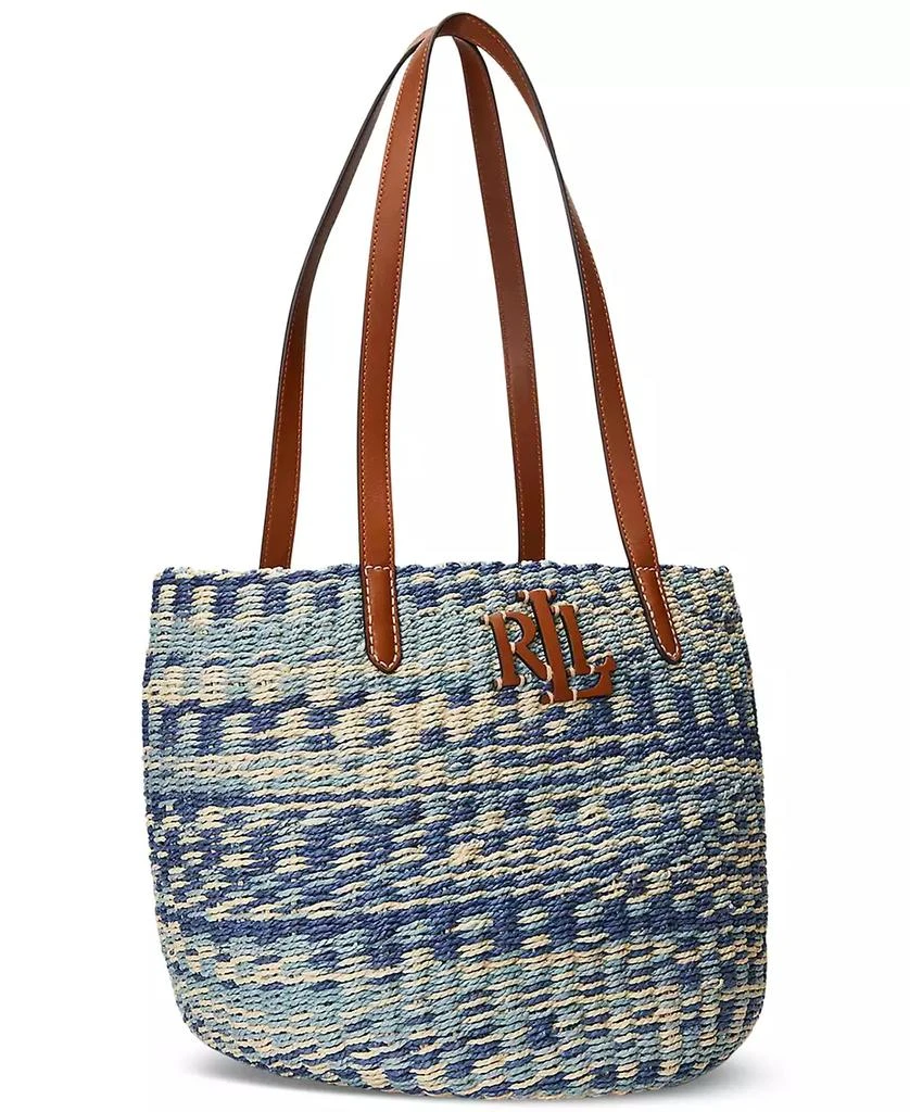 Lauren Ralph Lauren Striped Straw Hartley Tote Bag 2