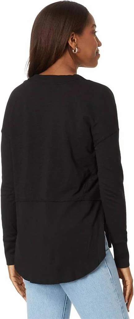 Bobi Bobi - Shirred Sleeve Split Neck Tee 3