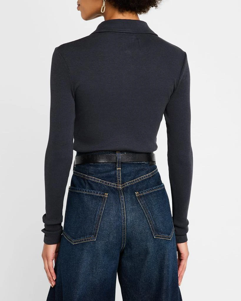 Citizens of Humanity Gila Long-Sleeve Rib Polo Top 3