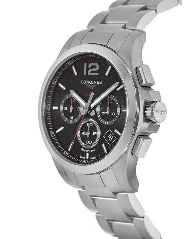 Longines Longines Conquest V.H.P. Black Chronograph  Men
s Watch L3.727.4.56.6 3