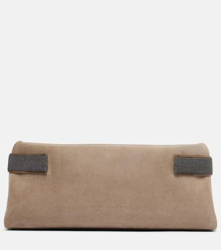 Brunello Cucinelli Essence Small suede clutch 1
