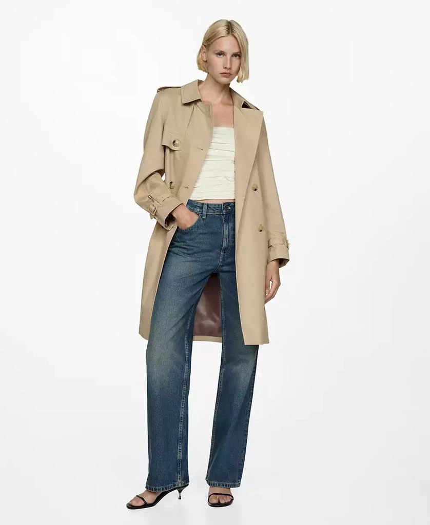 Mango Women's Belted Classic Trench Coat 1