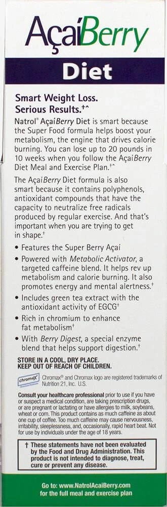 Natrol Acai Berry Diet 60 Capsules 4