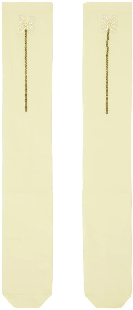 Simone Rocha Off-White Beaded Socks 1