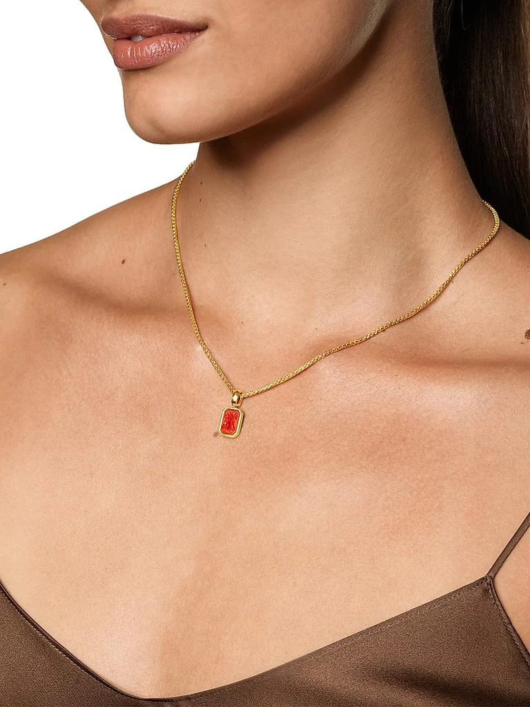 David Yurman Petrvs Micro Bee Amulet in 18K Yellow Gold with Carnelian 12.8MM 2