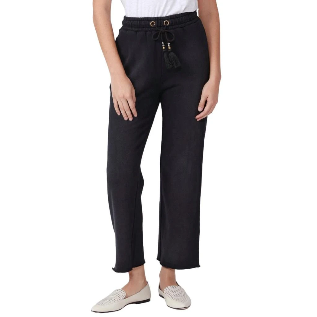 Paige Fleur Wide Leg Sweatpants In Black 1