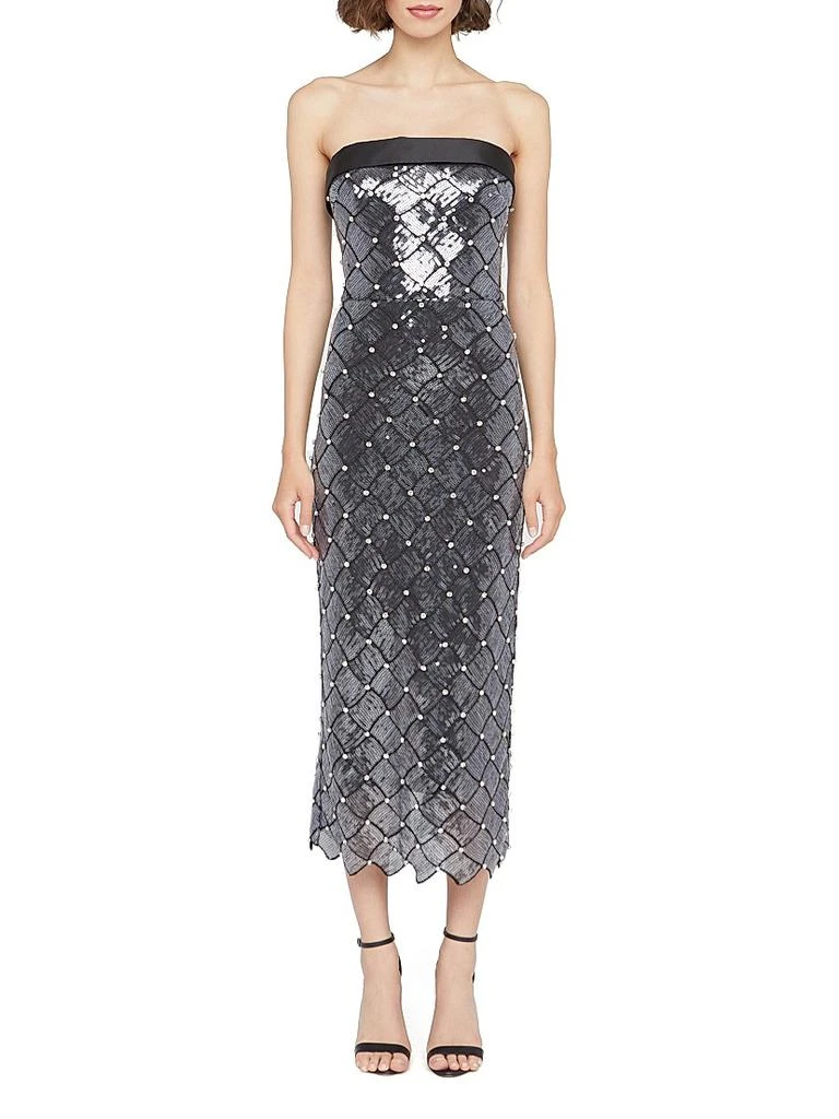 Theia Jewel Sequin-Embellished Strapless Cocktail Dress - Dresses & Skirts  - BeyondStyle