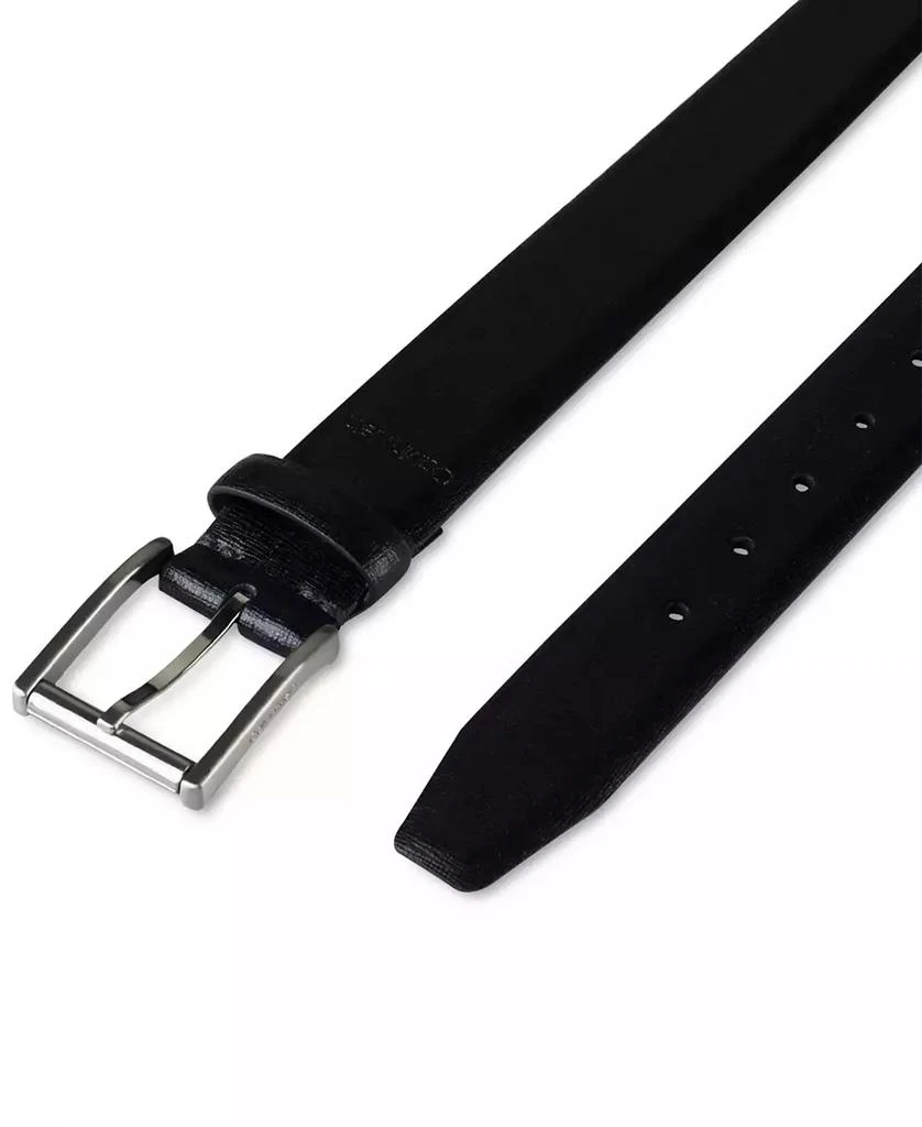 Calvin Klein Men’s Textured Leather Roller Bar Buckle Belt 4