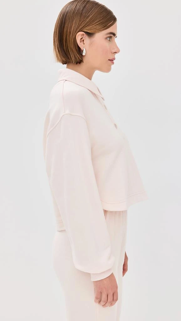 Sablyn Holden Cropped Henley Sweatshirt 3