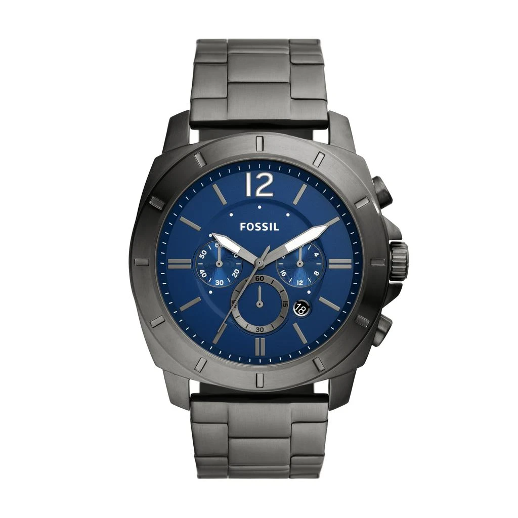 Fossil Outlet Men's Privateer Chronograph, Smoke Stainless Steel Watch 1