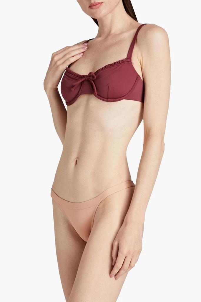 Onia Marilyn ruched underwired bikini top 2