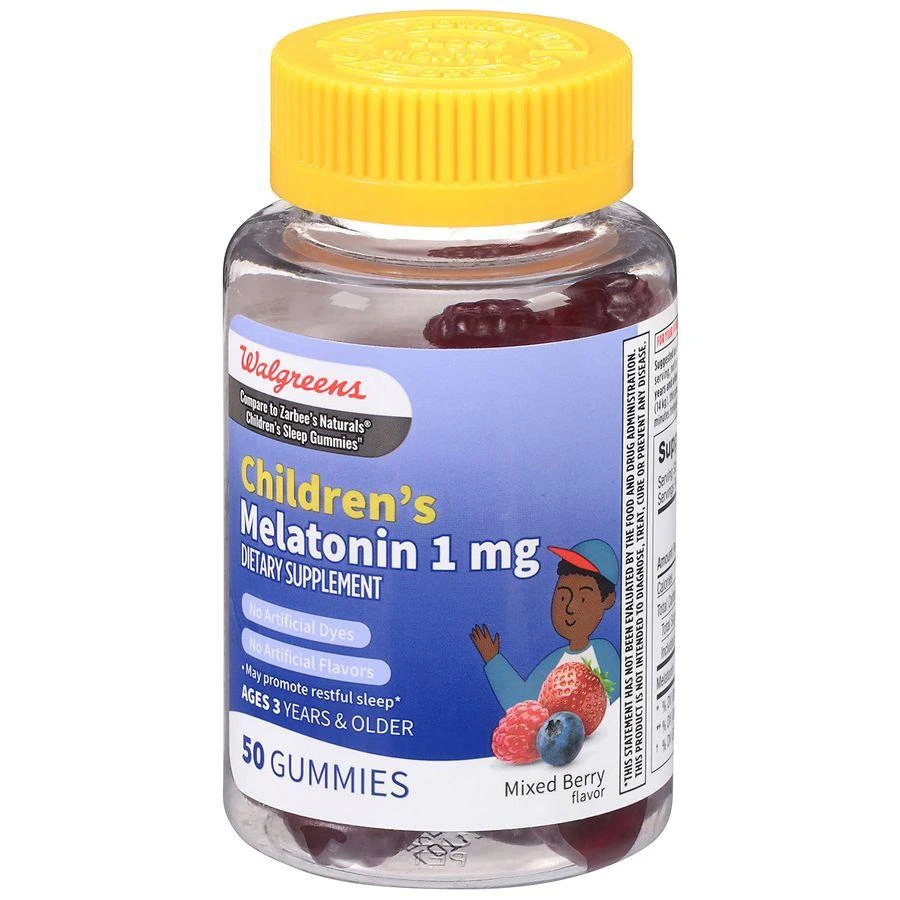 Walgreens Children's Melatonin 1 mg Gummies Mixed Berry 3