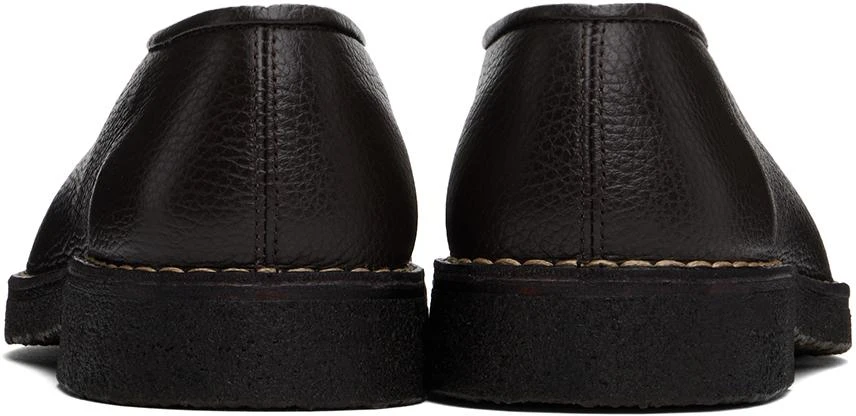 Lemaire Brown Piped Crepe Slippers 2