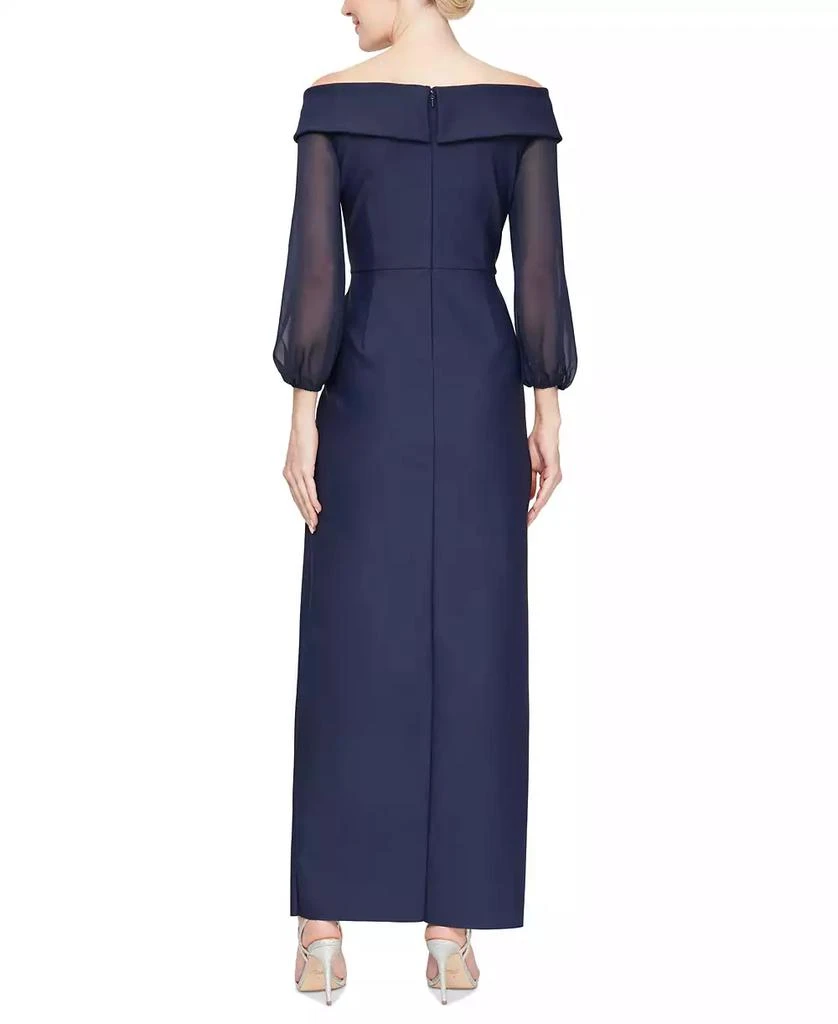 Alex Evenings Women's Ruffled Off-The-Shoulder Gown 3