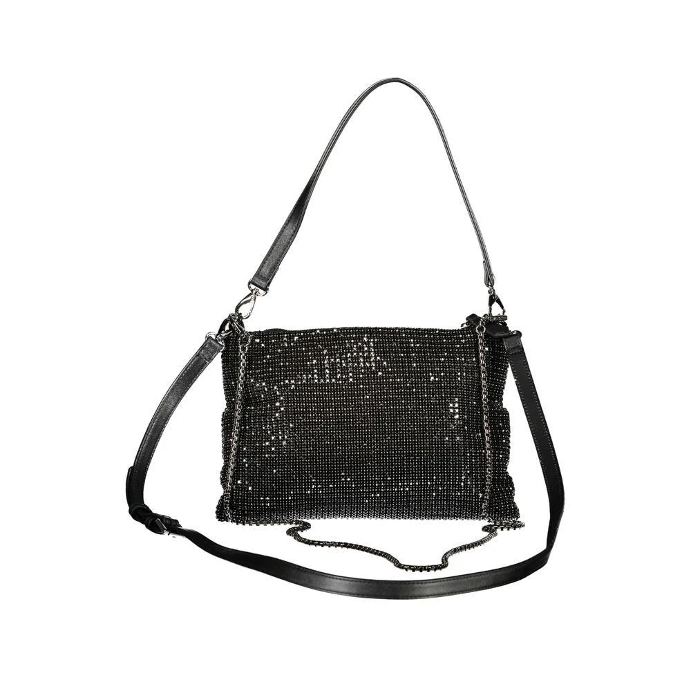 Mario Valentino Black Polyester Women Handbag with Rhinestone Details 2