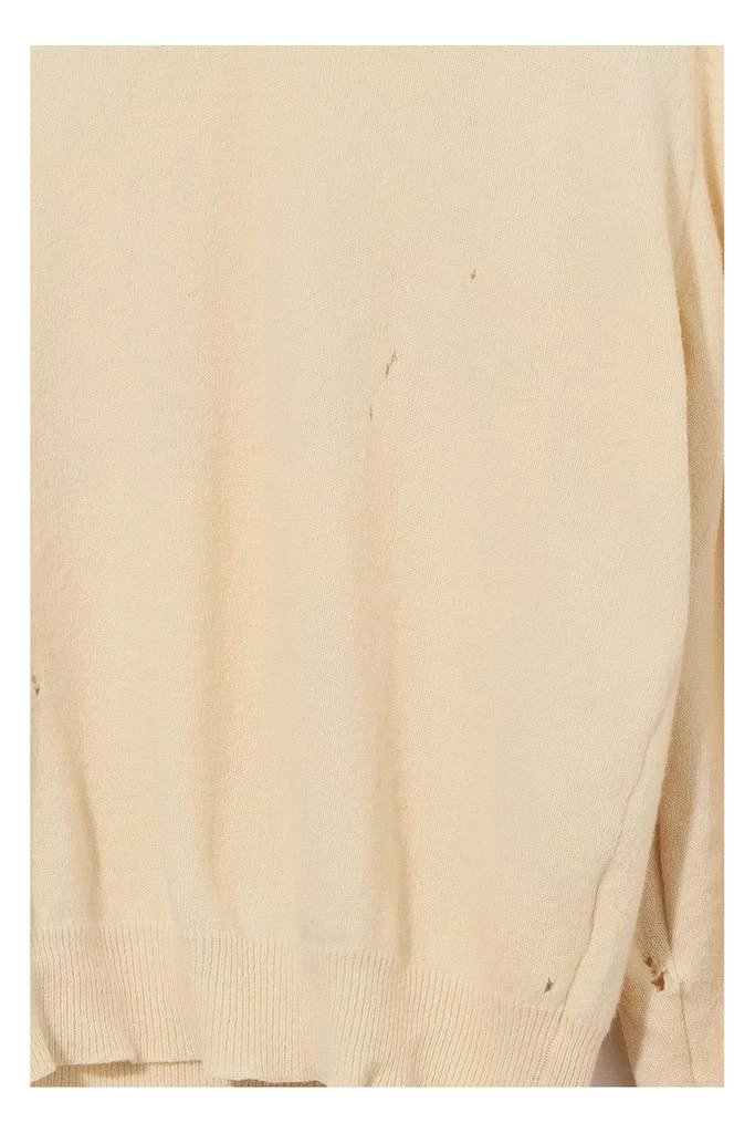 Magic Carpet Vintage Vintage 1970s Distressed  Made in USA Wool V-Neck Sweater 2