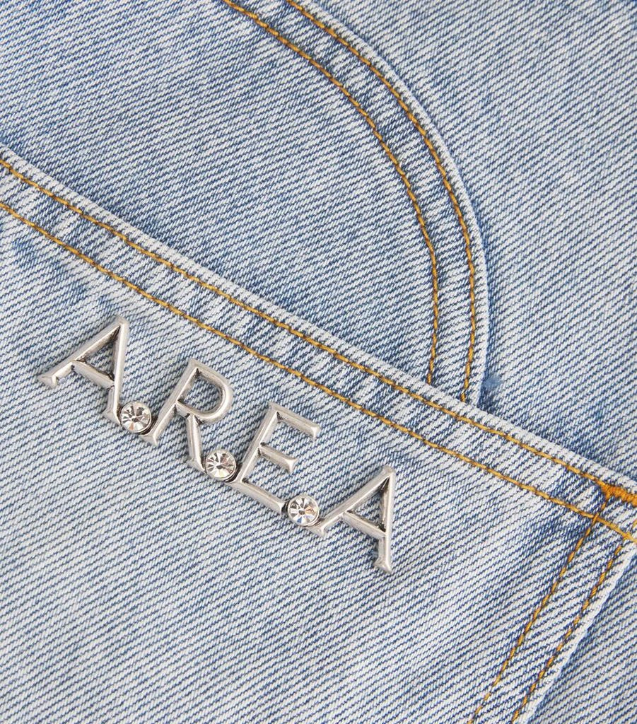 AREA Flower Corsage Denim Shorts 5