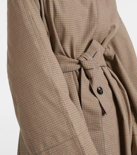 CO Checked wool-blend trench coat 6