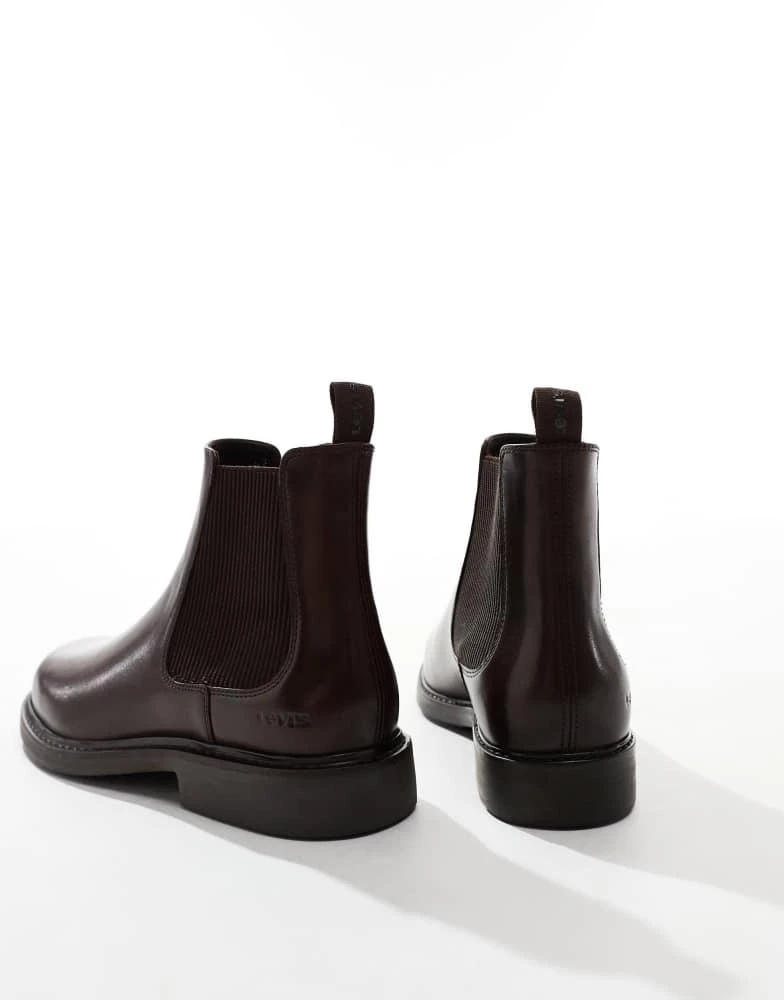 Levi's Levi's Amos leather chelsea boots in brown 2