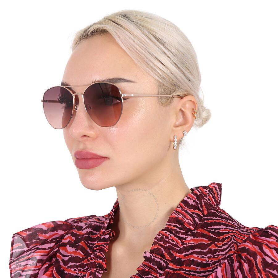 Calvin Klein Pink Gradient Pilot Ladies Sunglasses CK20121S 780 57