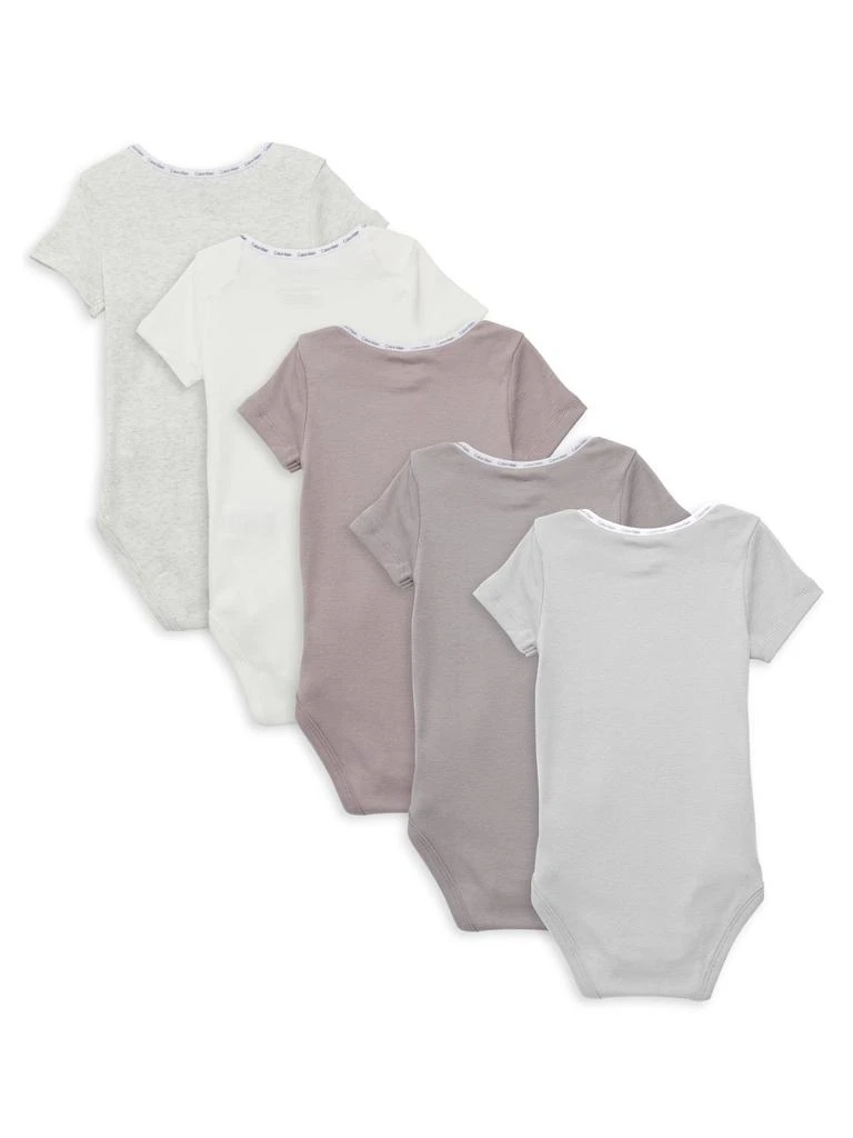 Calvin Klein Baby Girl
s 5-Pack Cotton Logo Bodysuits 2
