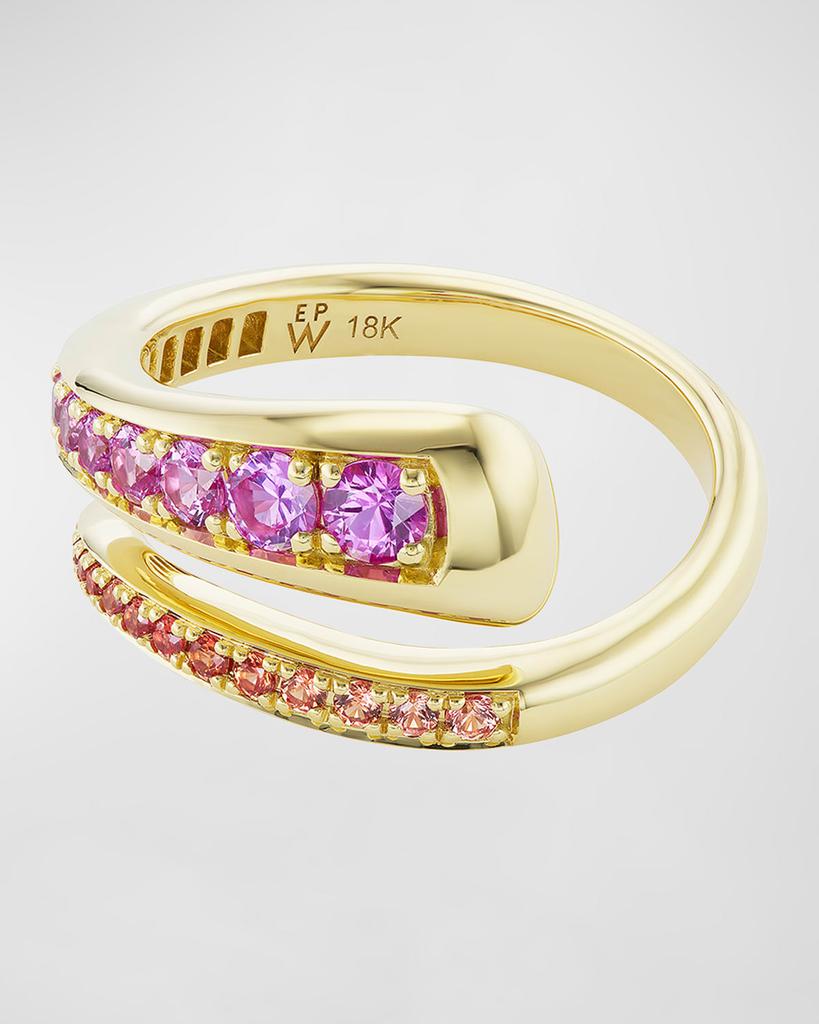 Emily P. Wheeler Wrap Ring in 18K Yellow Gold and Pink Sapphires