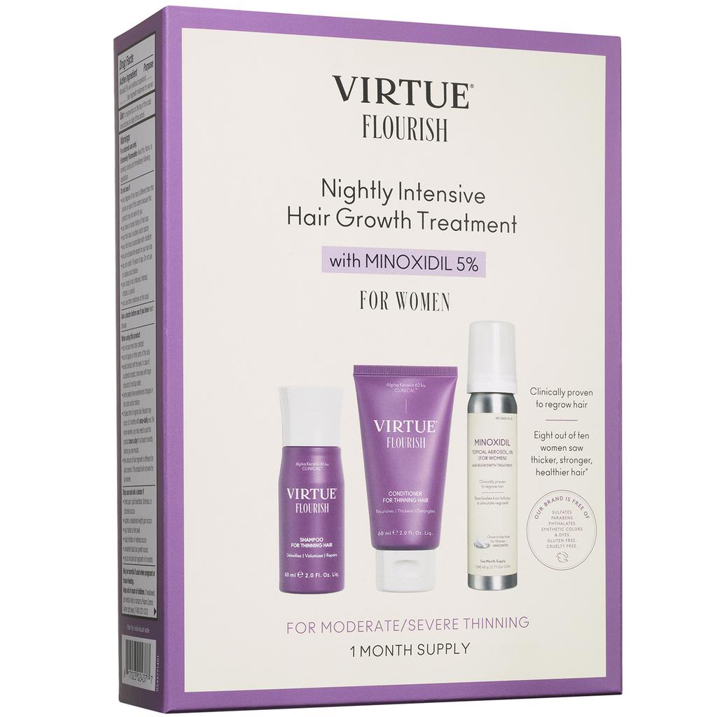 VIRTUE VIRTUE Flourish Nightly Intensive Hair Growth Treatment - Trial Size 3 piece