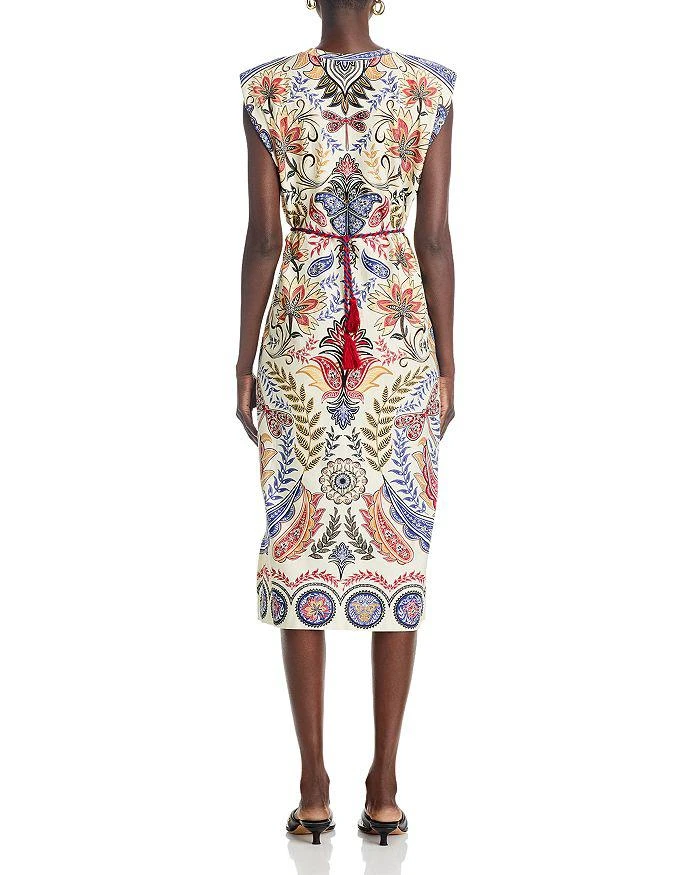 Farm Rio Boho Glam Off White Midi Dress 4