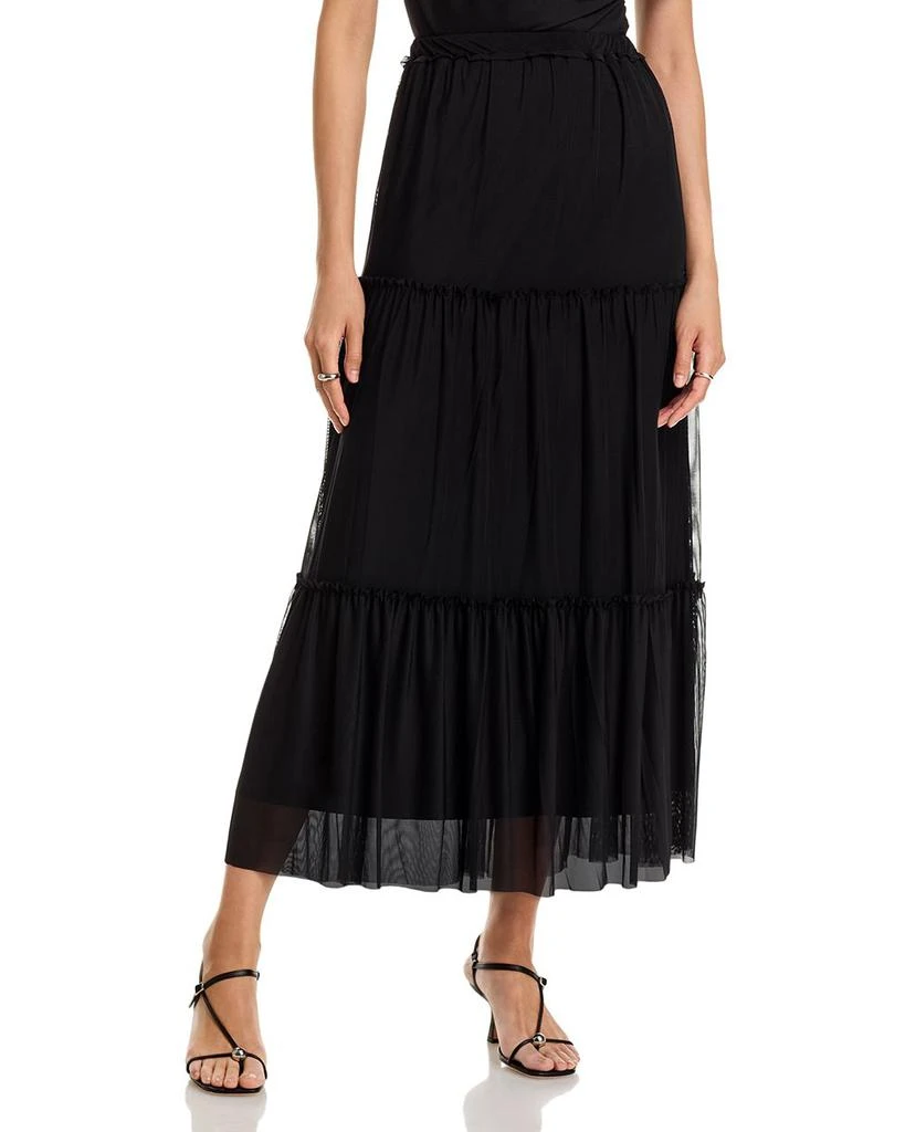 AQUA Mesh Maxi Skirt - Exclusive 1