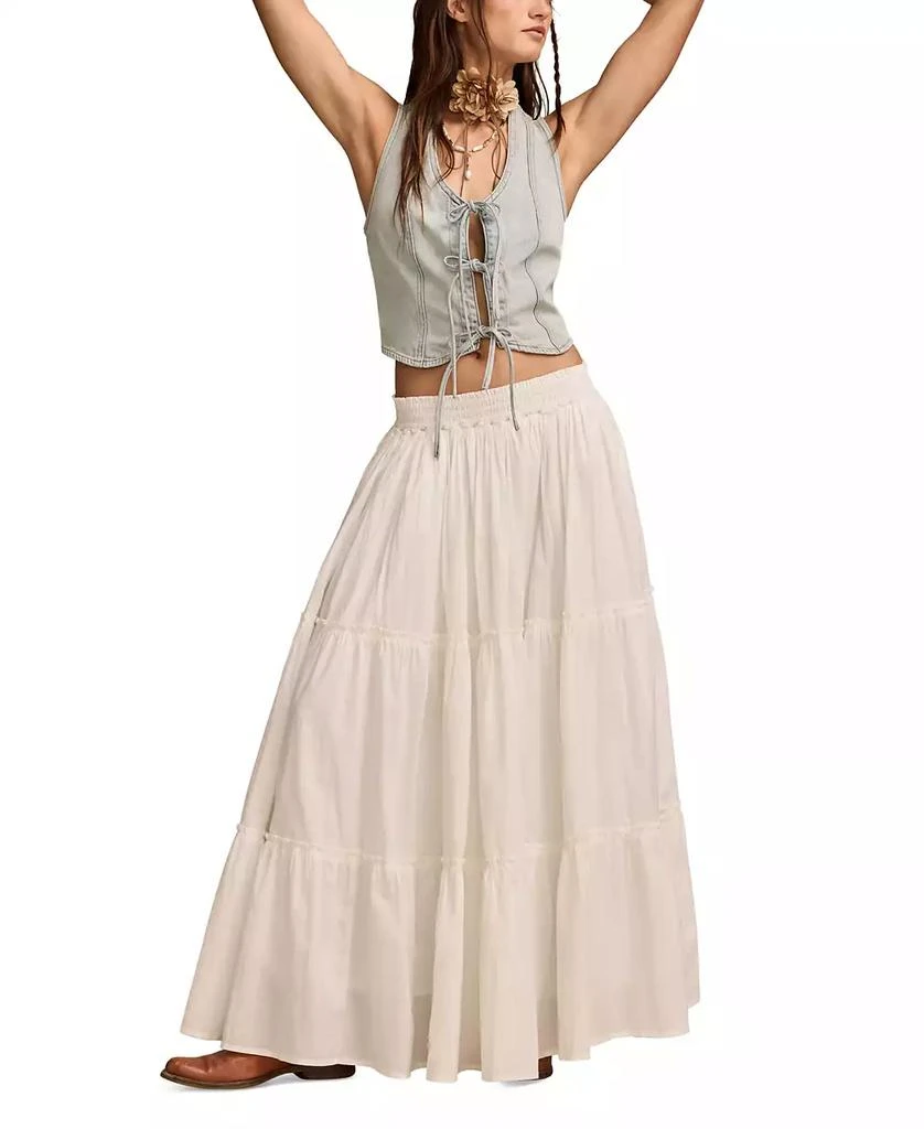 Lucky Brand Women's Broomstick Cotton Maxi Skirt 1