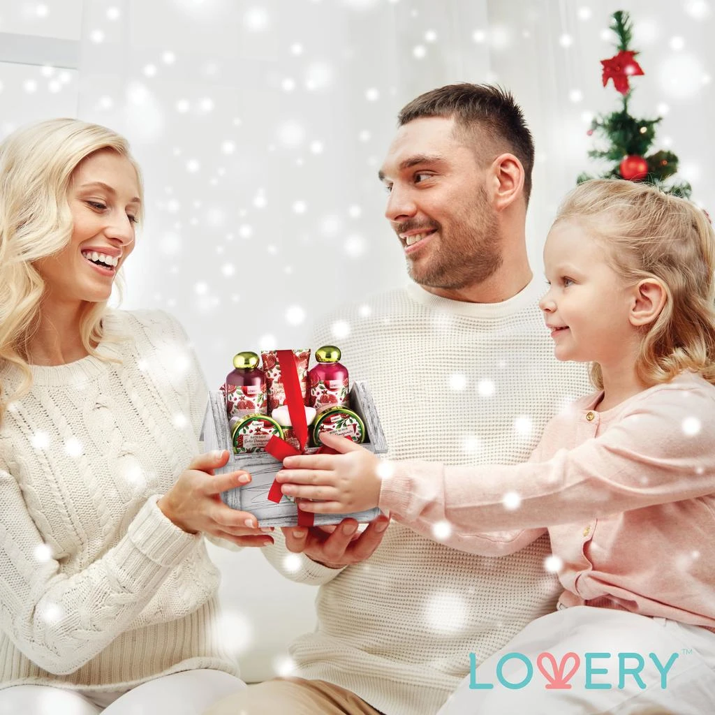 Lovery Home Spa Gift Basket - Exotic Pomegranate - 8 pc set 3