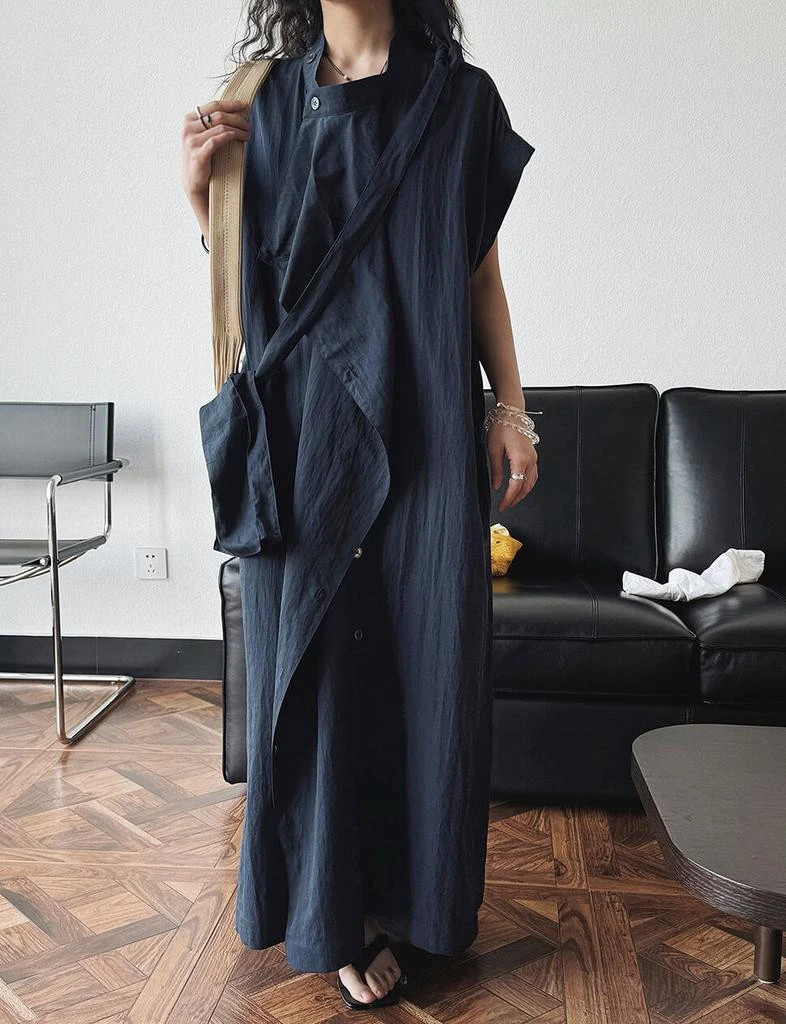 Pixie Market Navy Utility Dress 5