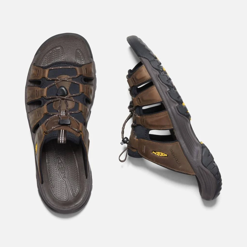 Keen Men's Targhee Iii Leather Slide Sandal In Bison/mulch 3