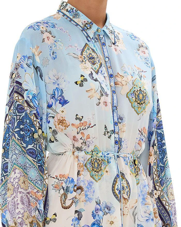 Camilla Silk Midi Shirt Dress in Al Manial Palace Memoirs 5
