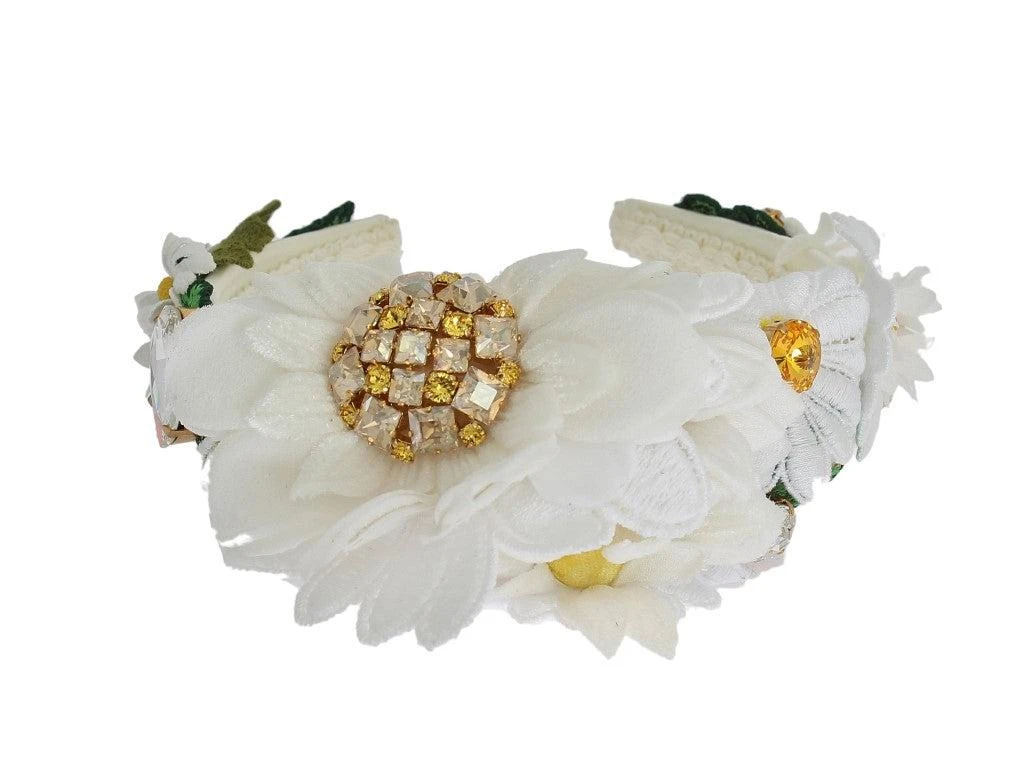 Dolce & Gabbana Dolce & Gabbana Sunflower Crystal Luxury Women's Headband 4