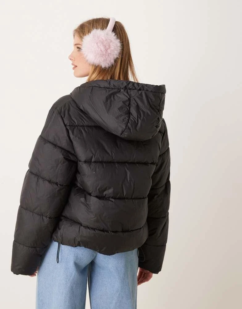 GINA TRICOT Gina Tricot puffer jacket with hood in black 3