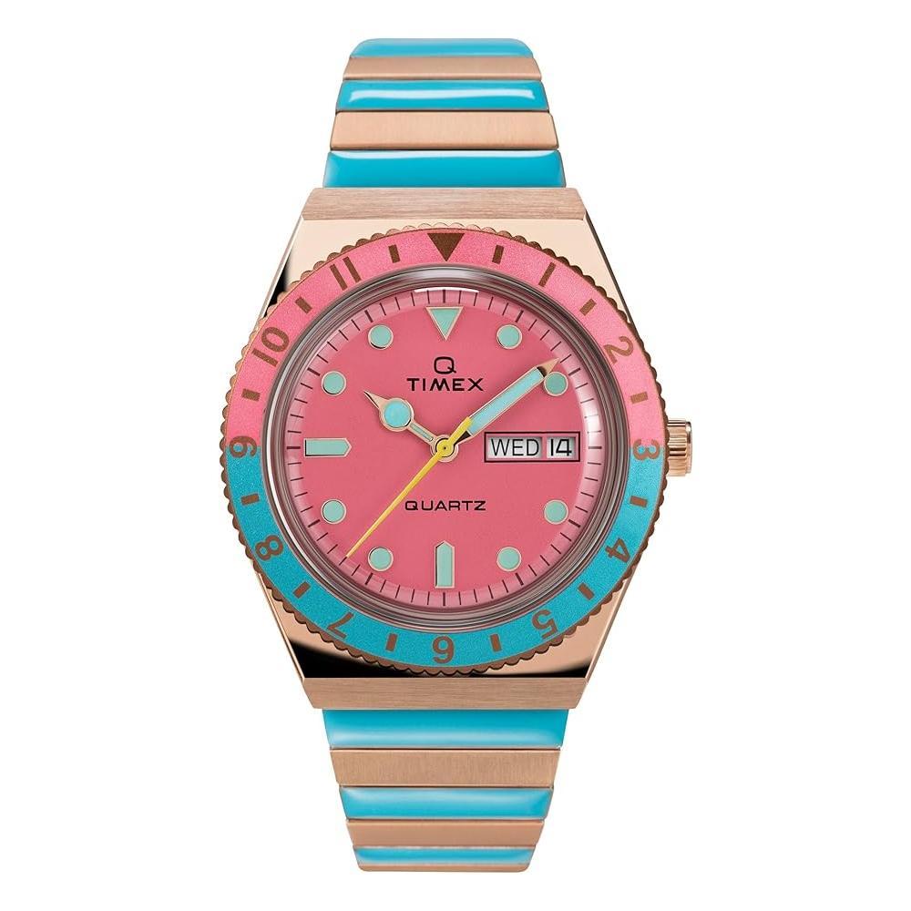 Timex Diver Inspired Q Malibu Rose Gold-Tone Expansion Ladies Watch