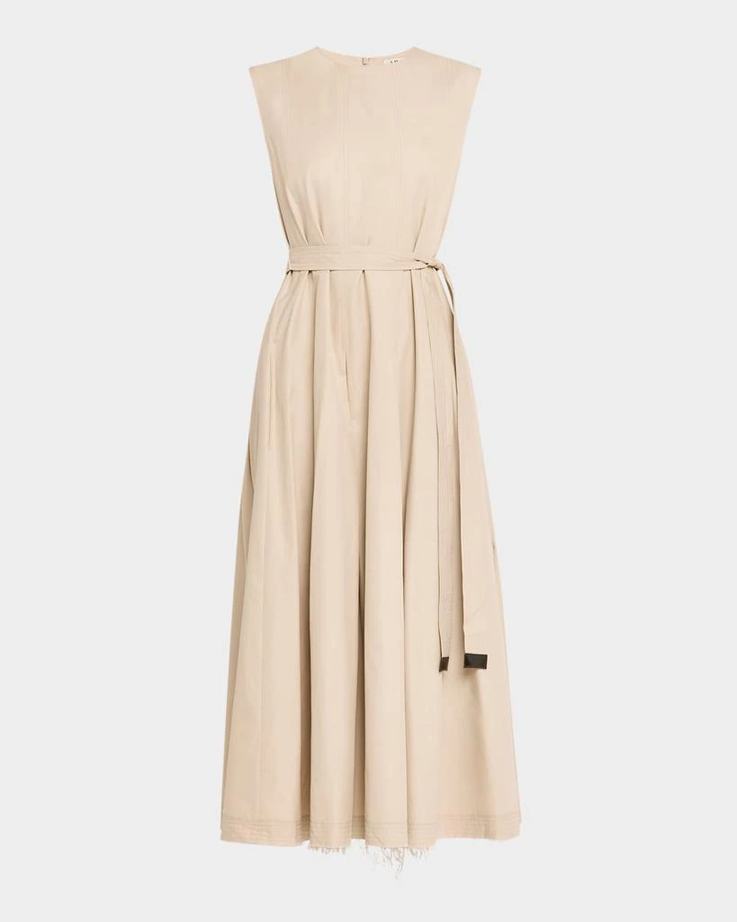 Max Mara Amina Pleated Maxi Dress with Tie Belt 1