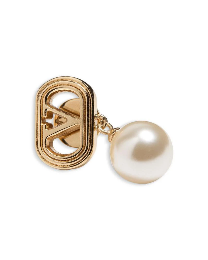 Valentino Imitation Pearl Drop Earrings, 0.8"L 2