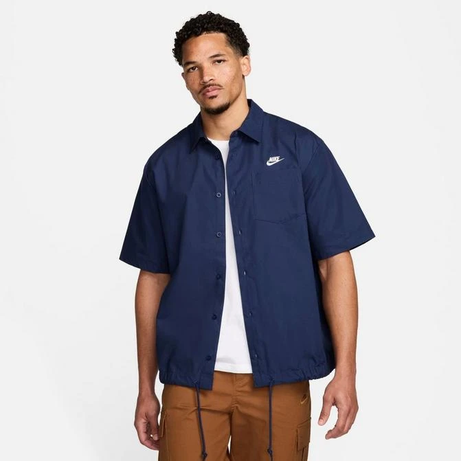 NIKE Men's Nike Club Oxford Button-Down Short-Sleeve Shirt 1